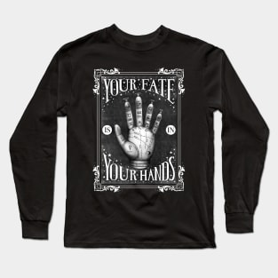 Your Fate Is In Your Hands Palmistry with Vintage Look Long Sleeve T-Shirt